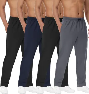 1/4 Pack Mens Athletic Sweatpants Gym Workout Joggers Pants Running Jogging Pants for Men