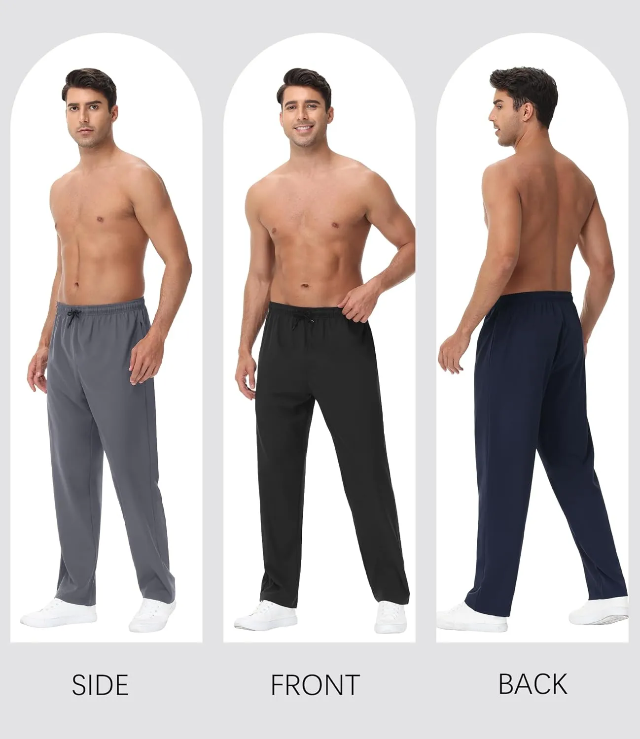 1/4 Pack Mens Athletic Sweatpants Gym Workout Joggers Pants Running Jogging Pants for Men