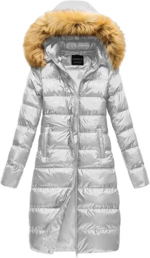 2024 Warm Women's Winter Jacket Long Down Jacket Waterproof Warmth Thick Hat Fur Plush Design Parkas Coat