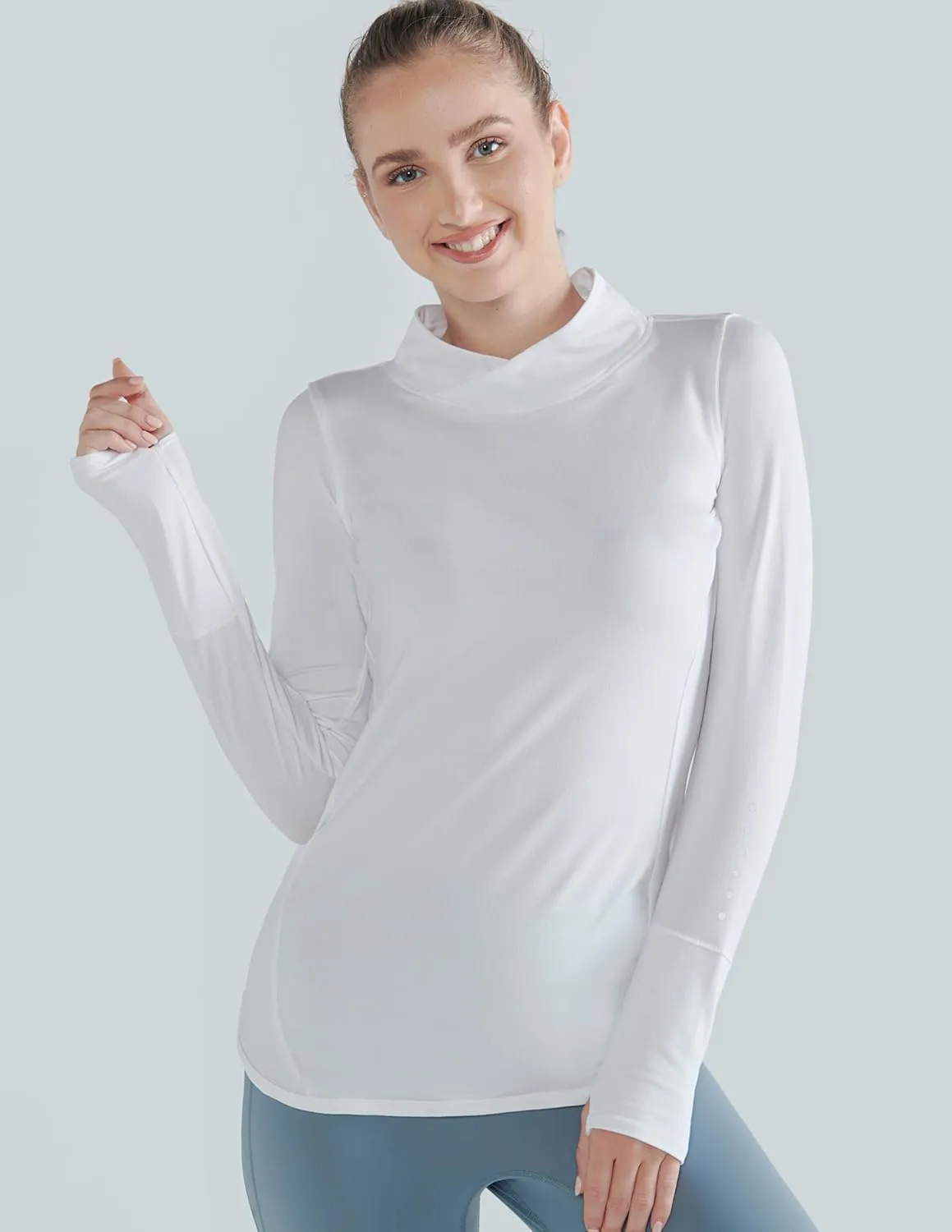 3 Pack Women's Thermal Fleece Shirts Long Sleeve Mock Turtleneck Running Active Tops Workout Cold Weather Gear