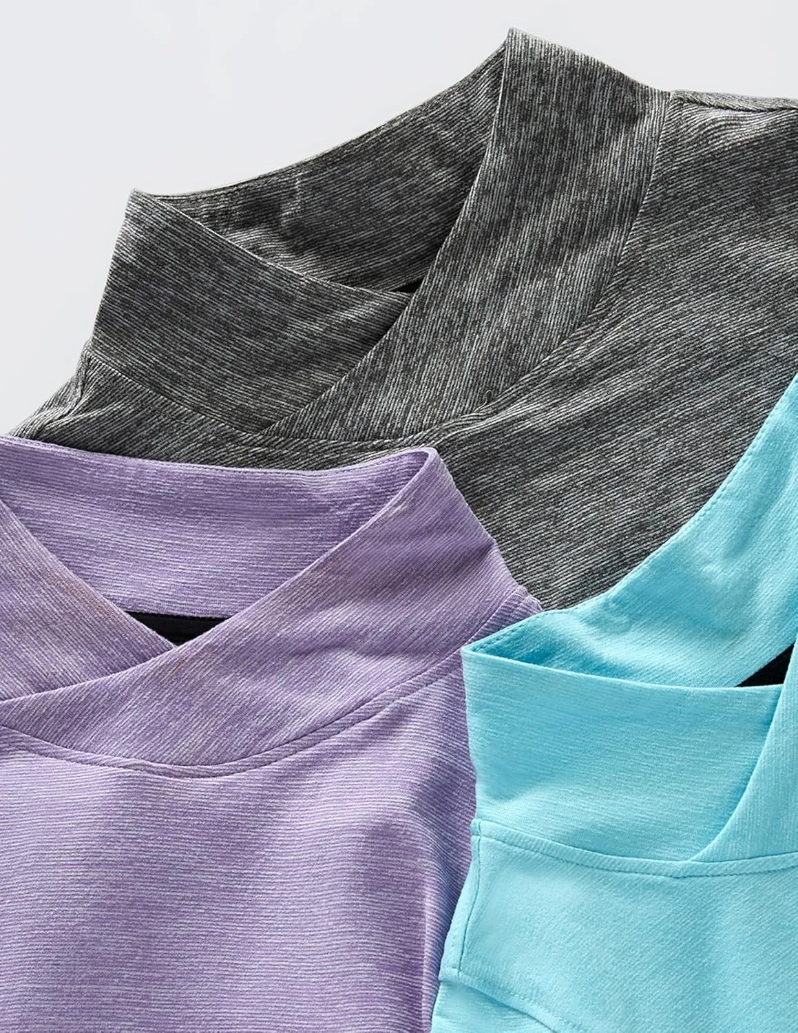 3 Pack Women's Thermal Fleece Shirts Long Sleeve Mock Turtleneck Running Active Tops Workout Cold Weather Gear