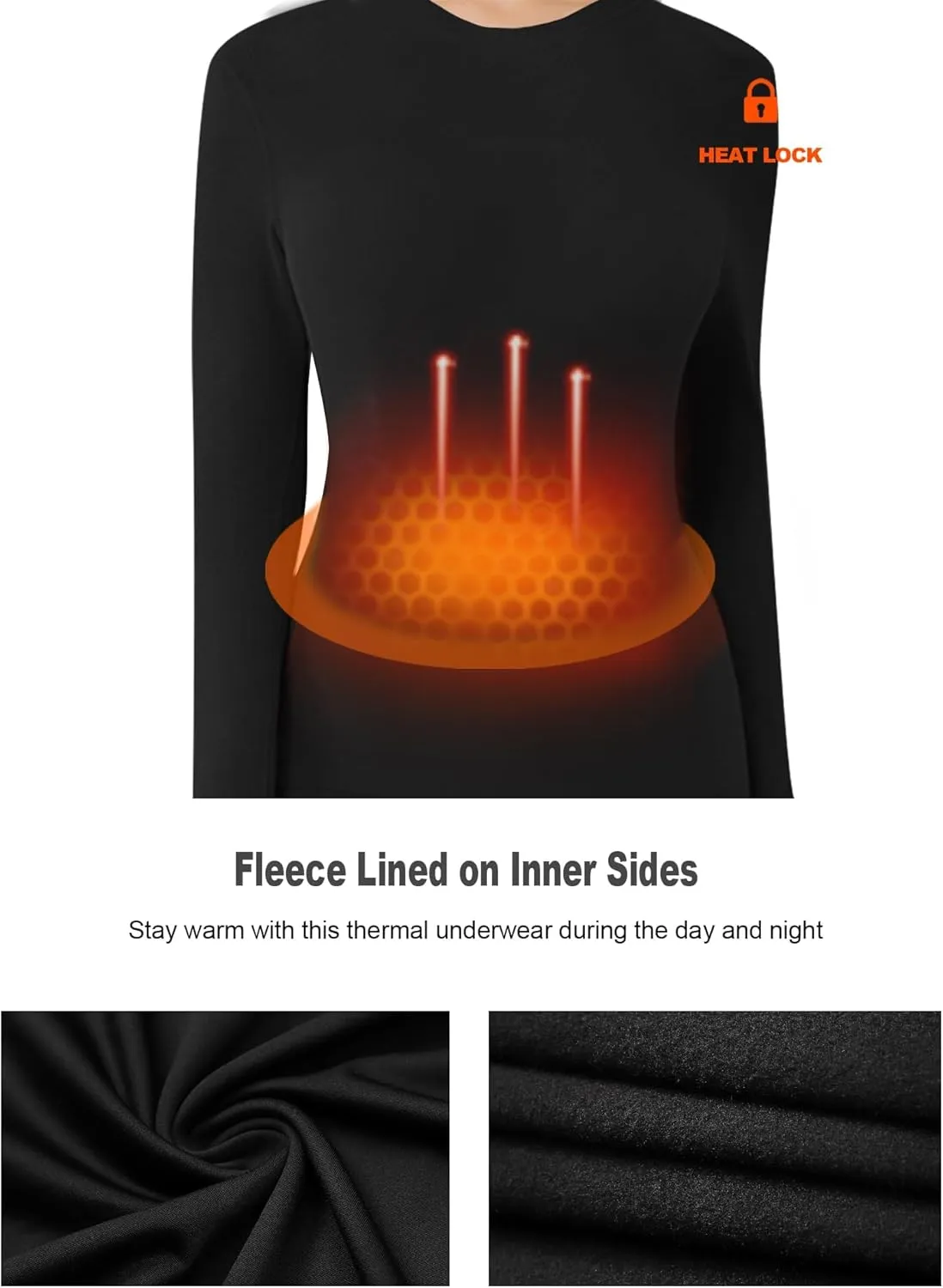 3/4 Pack Women’s Thermal Shirts, Women Fleece Lined Compression Long Sleeve Base Layer Tops for Winter Cold Weather