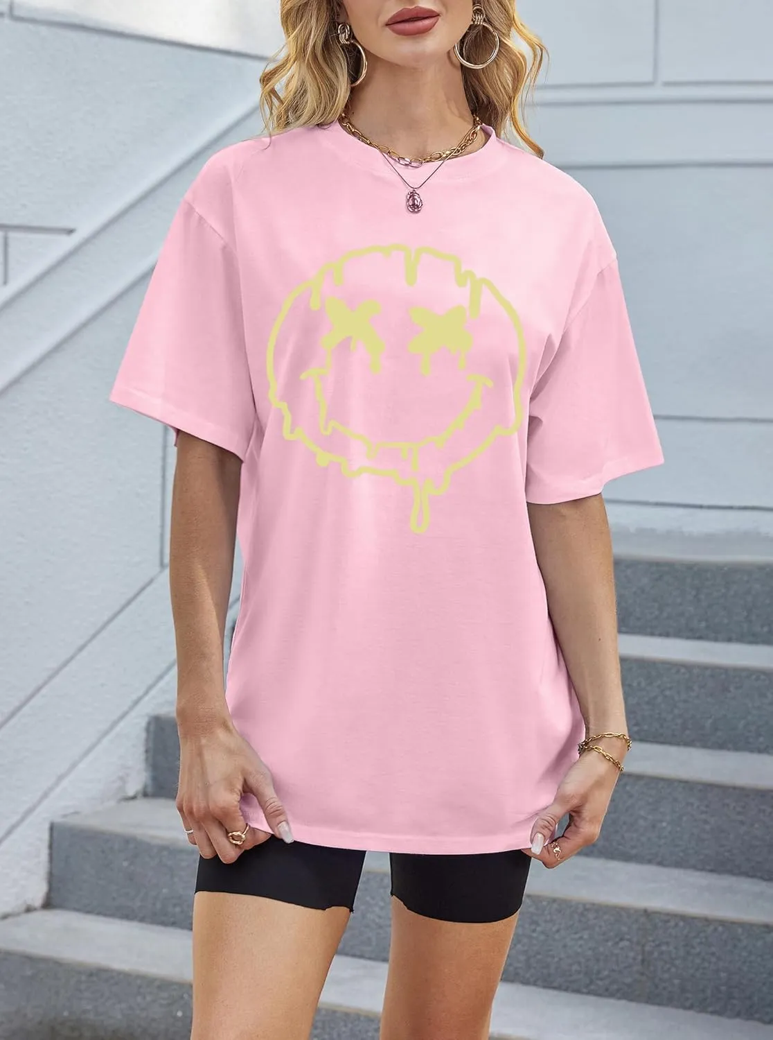Avanova Women Tigers Graphic Oversized Tee Top Short Sleeve Loose Crewneck Summer T-Shirt