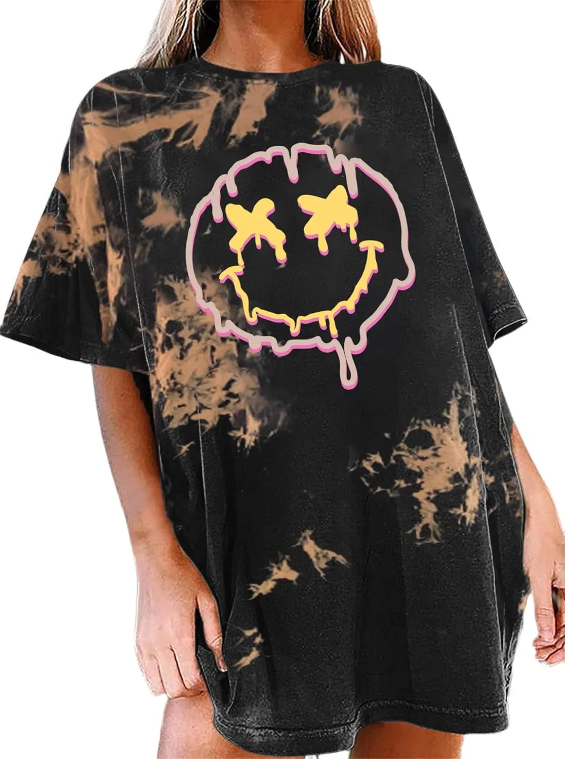 Avanova Women Tigers Graphic Oversized Tee Top Short Sleeve Loose Crewneck Summer T-Shirt