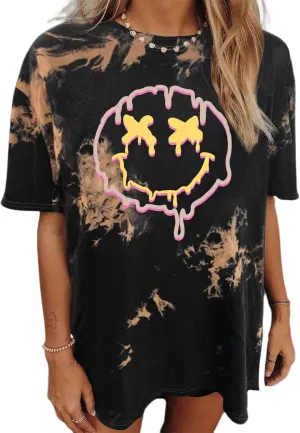 Avanova Women Tigers Graphic Oversized Tee Top Short Sleeve Loose Crewneck Summer T-Shirt