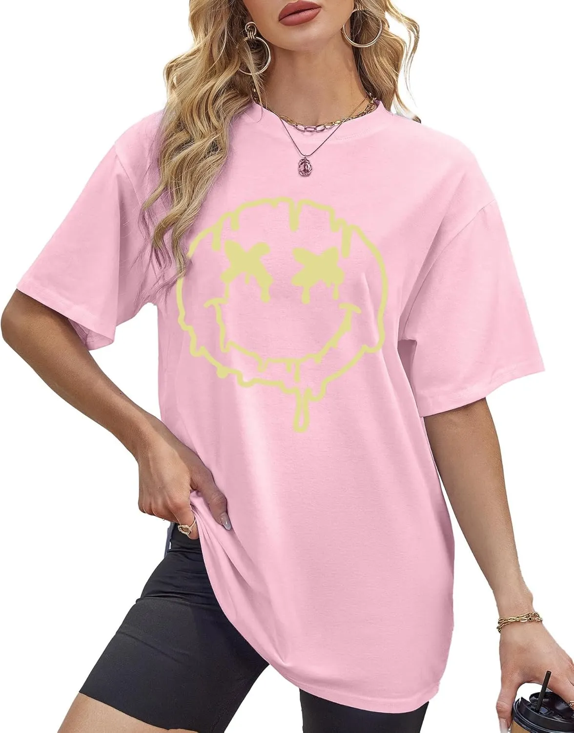 Avanova Women Tigers Graphic Oversized Tee Top Short Sleeve Loose Crewneck Summer T-Shirt