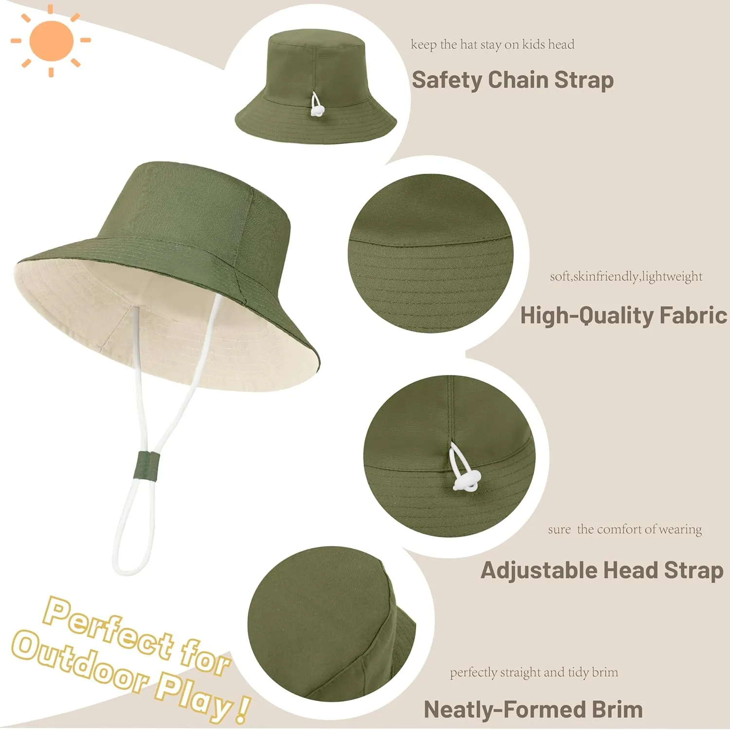 Baby Boy Sun Hat Toddler Summer Protection Beach Hat Toddler Girl Summer Bucket Hat Cotton Linen Baby Hat