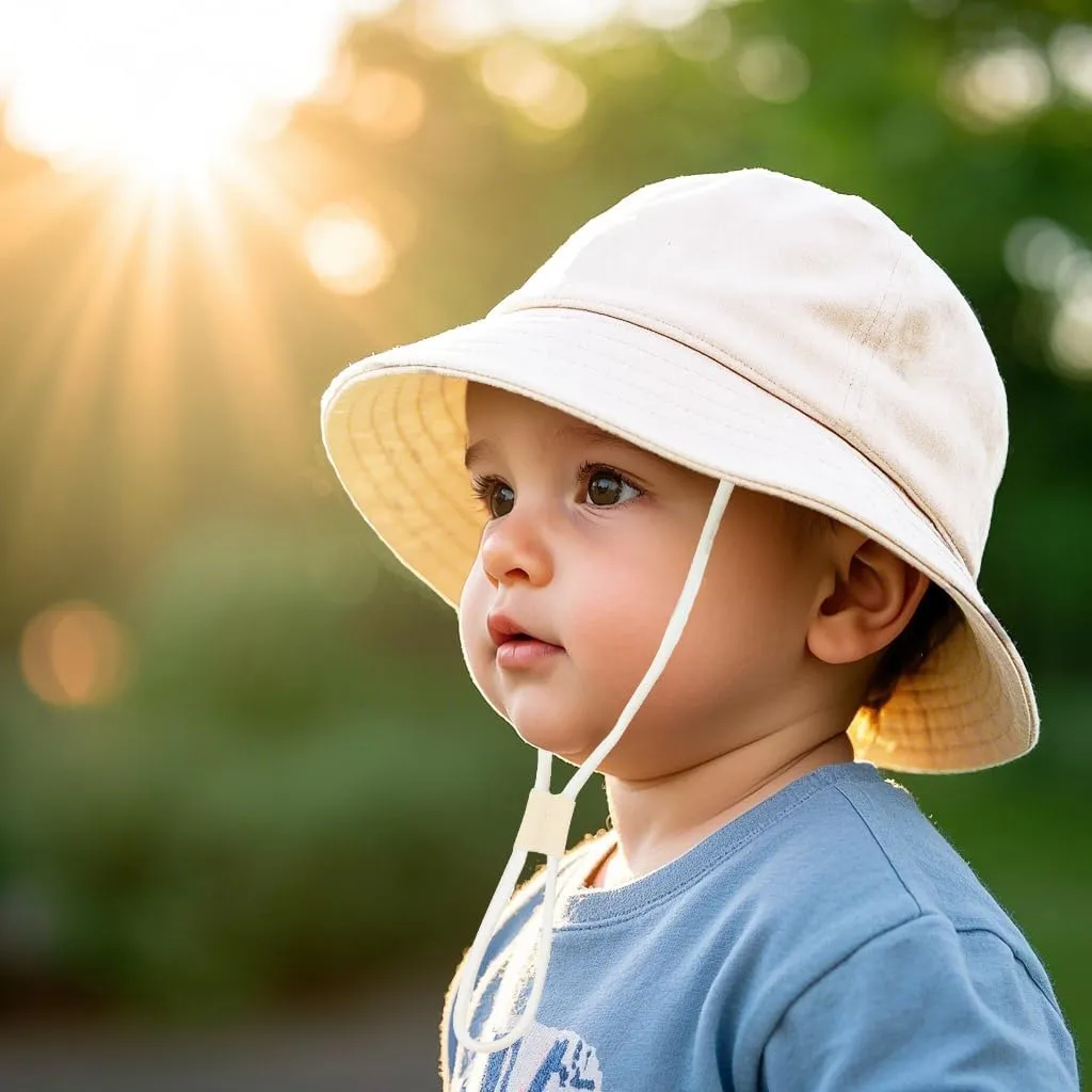 Baby Boy Sun Hat Toddler Summer Protection Beach Hat Toddler Girl Summer Bucket Hat Cotton Linen Baby Hat