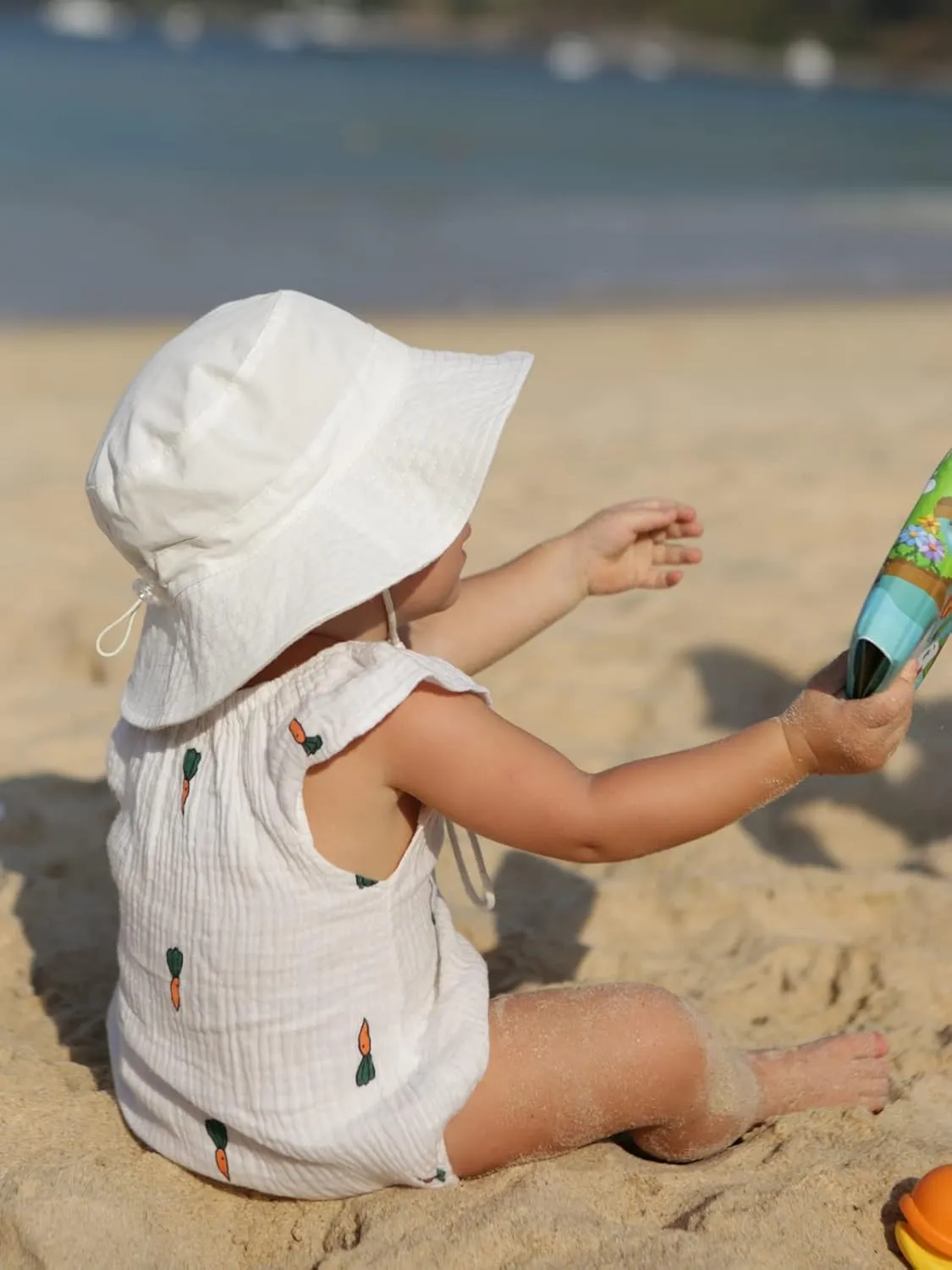 Baby Sun Hat for Boy Girl Toddler Summer Bucket Hat Kids Sun Protection Beach Hat Cotton Baby Hats
