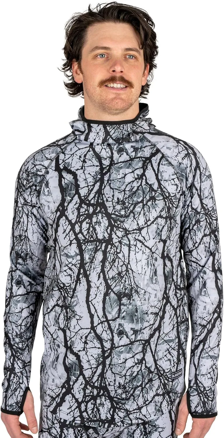 BLACKSTRAP Men's Summit Base Layer Hoodie Long Sleeve, Full Contoured Hood, Maximum Warmth and Comfort, [insert color]