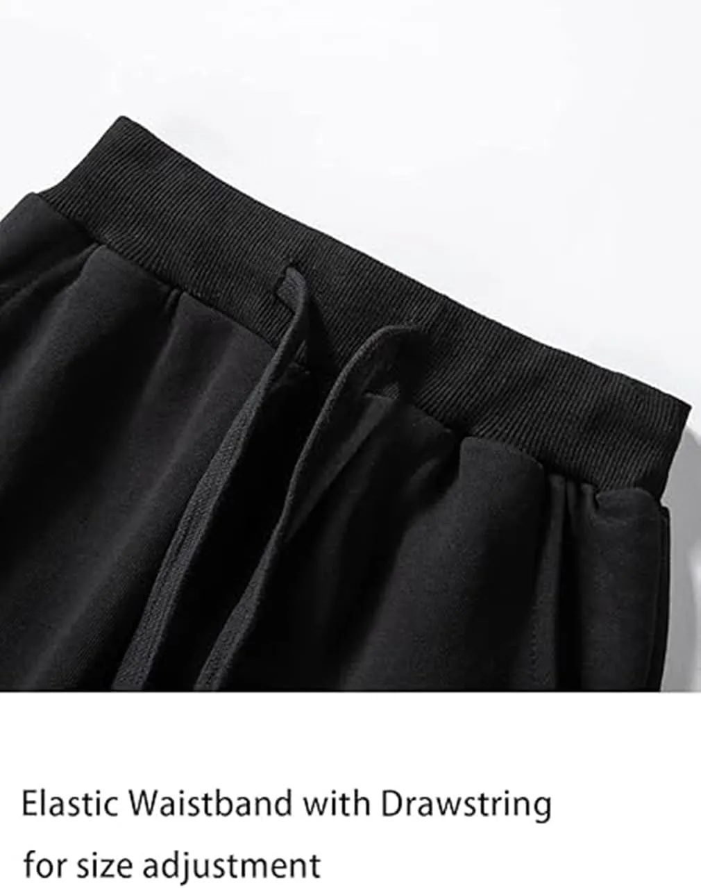 Boys' Solid Color Cotton Sweatpants with Drawstring Jogger Pants for Kids