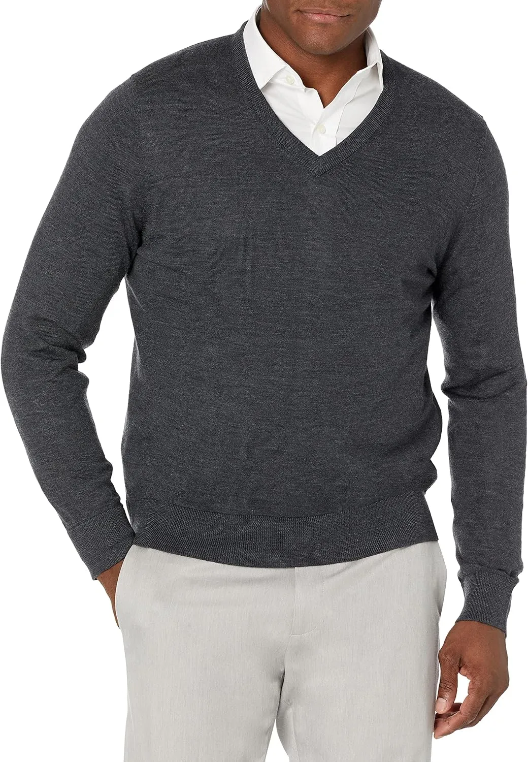 Buttoned Down Men's Italian Merino CashWool V-Neck Sweater