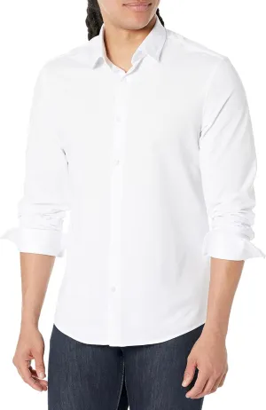 Calvin Klein Men's Dress Shirt Extreme Slim Fit Stain Shield