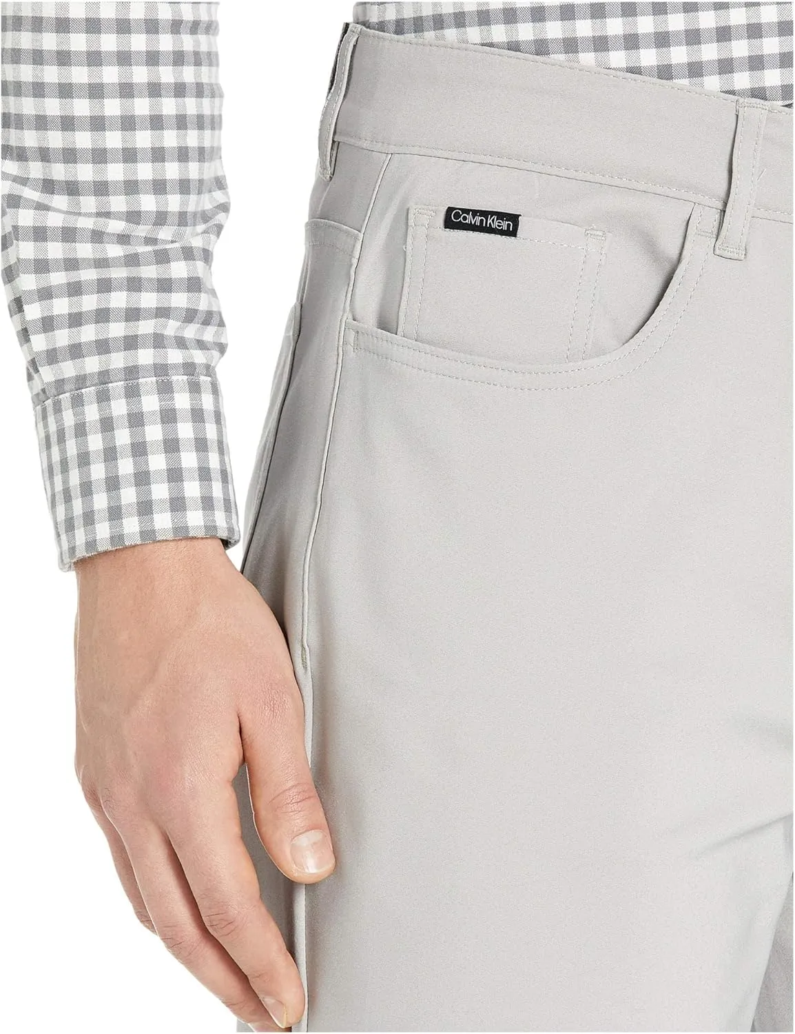 Calvin Klein Men's Move 365 Stretch Slim Fit Wrinkle Resistant Tech Woven Pant