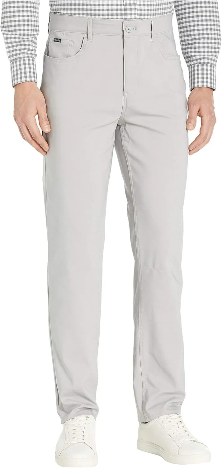 Calvin Klein Men's Move 365 Stretch Slim Fit Wrinkle Resistant Tech Woven Pant