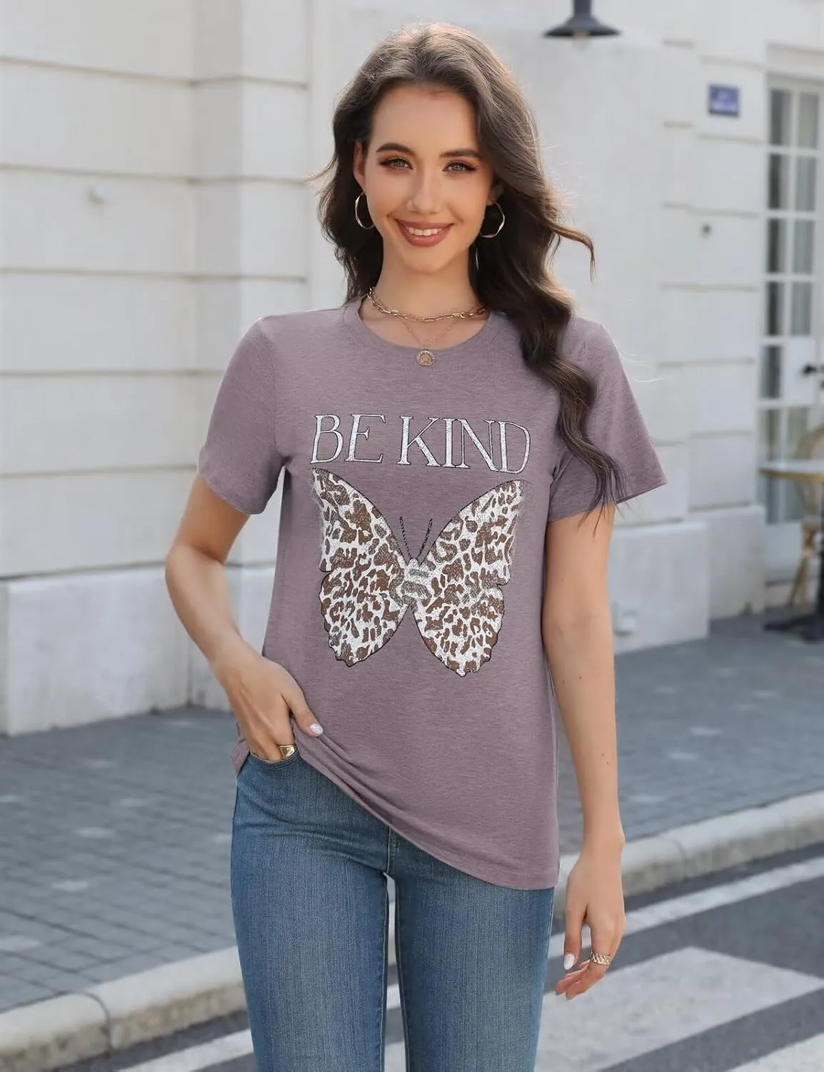CiCiBird Women Summer Graphic T Shirt Loose Print Short Sleeve Tees Casual Crew Neck Tops