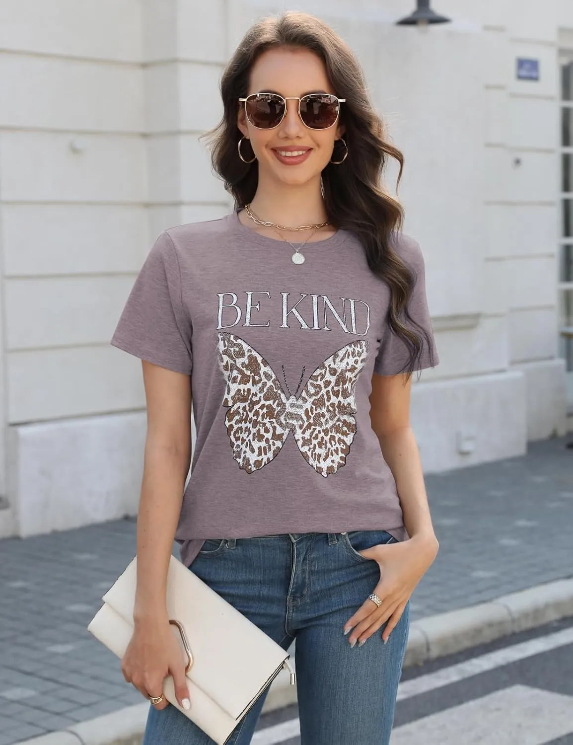 CiCiBird Women Summer Graphic T Shirt Loose Print Short Sleeve Tees Casual Crew Neck Tops