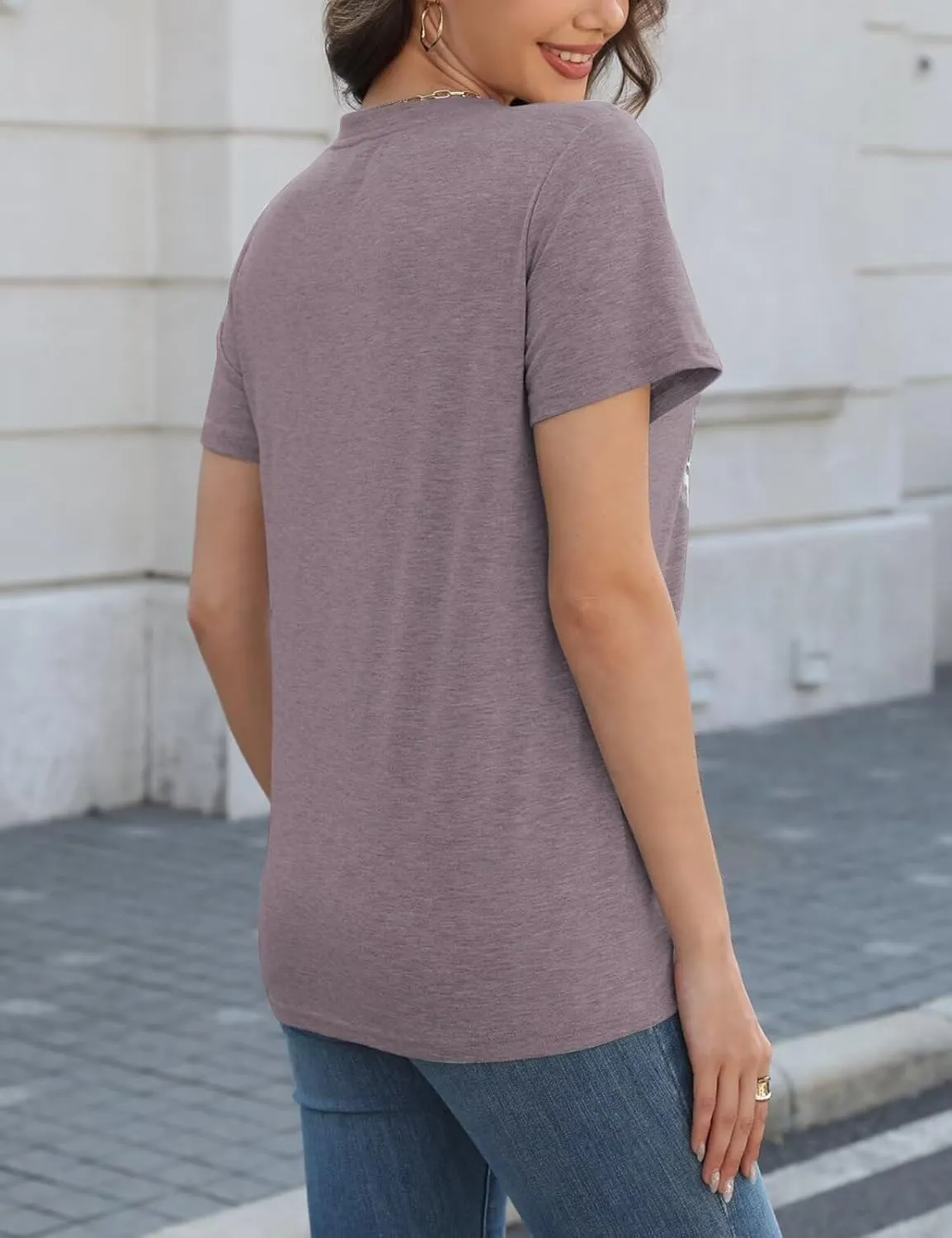 CiCiBird Women Summer Graphic T Shirt Loose Print Short Sleeve Tees Casual Crew Neck Tops