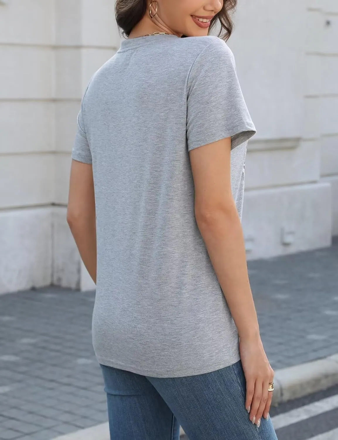 CiCiBird Women Summer Graphic T Shirt Loose Print Short Sleeve Tees Casual Crew Neck Tops