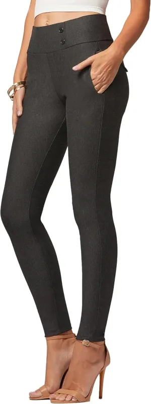 Conceited Dress Pants for Women with Pockets - Stretch Ponte Fabric - Wear to Work - Tummy Control (Available in Plus Size)
