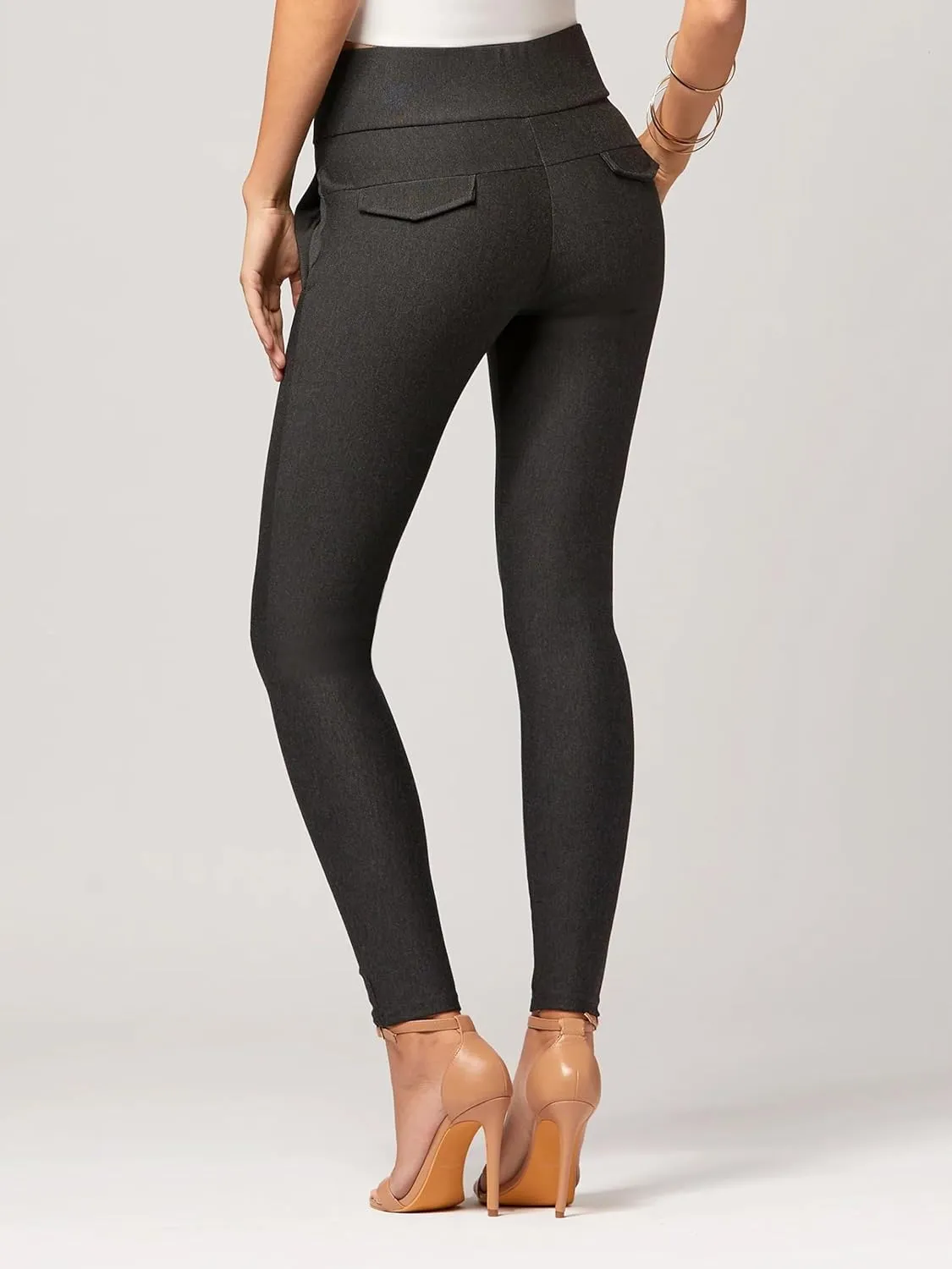 Conceited Dress Pants for Women with Pockets - Stretch Ponte Fabric - Wear to Work - Tummy Control (Available in Plus Size)