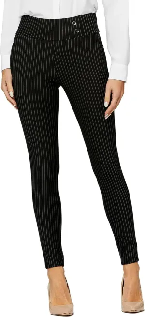 Conceited Dress Pants for Women with Pockets - Stretch Ponte Fabric - Wear to Work - Tummy Control (Available in Plus Size)