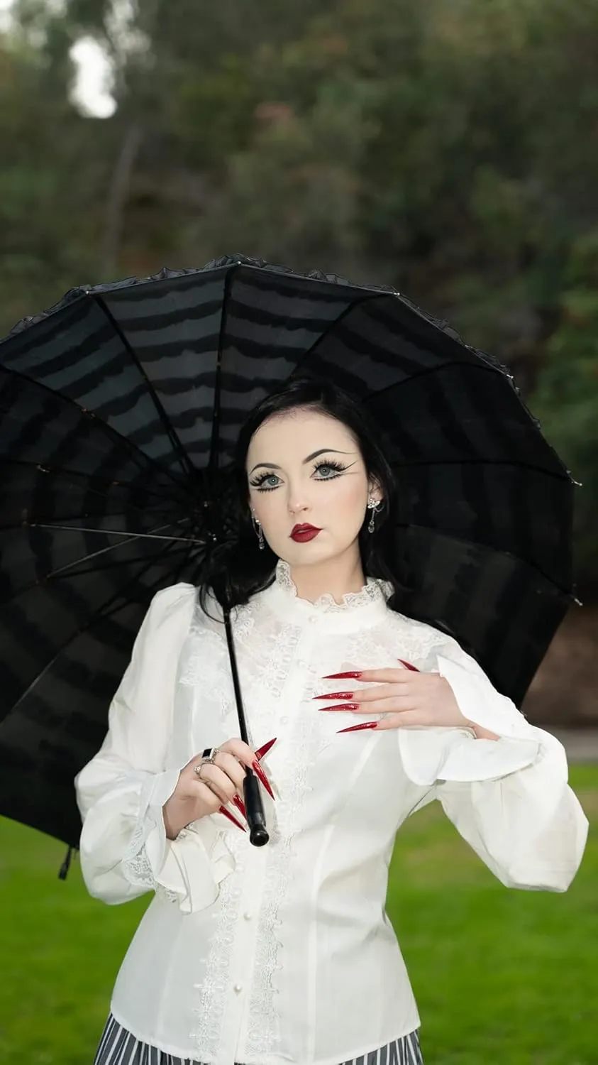 CURLBIUTY Women Victorian Blouse Vintage Long Sleeve Renaissance Shirt Gothic Button Down Tops