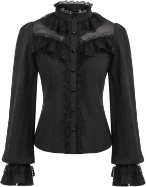 CURLBIUTY Women Victorian Blouse Vintage Long Sleeve Renaissance Shirt Gothic Button Down Tops