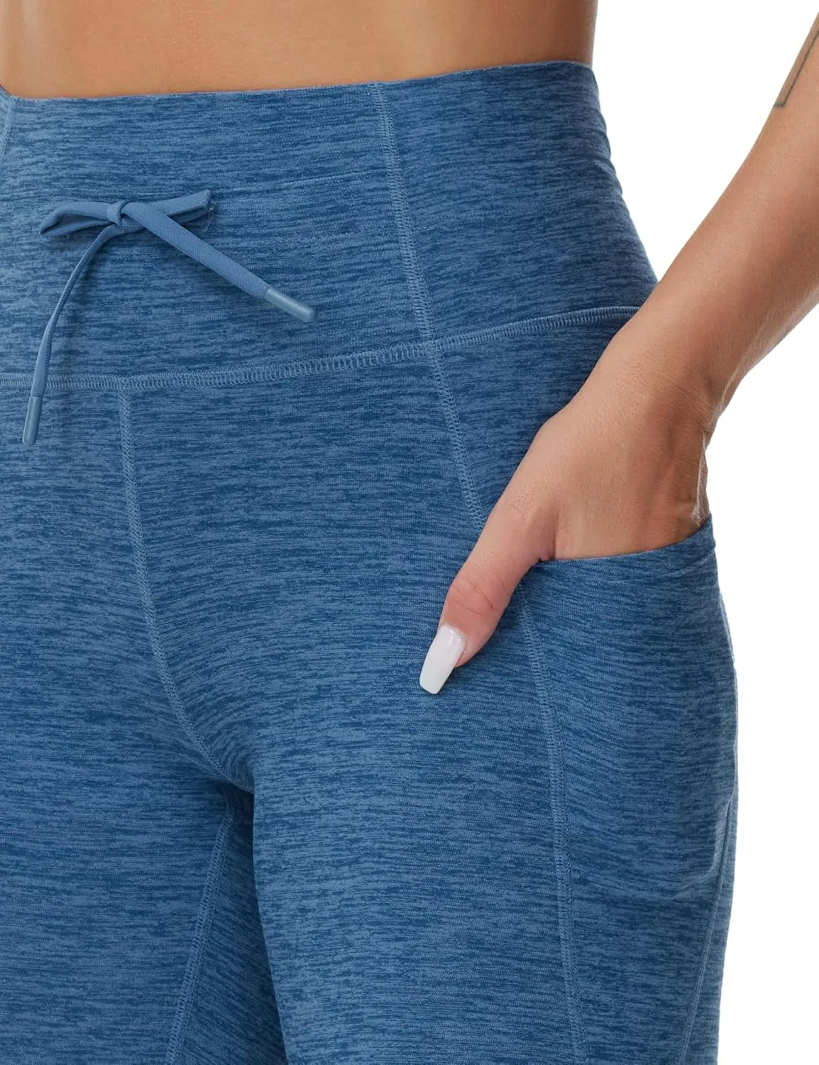 Dragon Fit Womens High Waist Workout Leggings Drawstring Stretchy Tummy Control Yoga Pants with Pockets