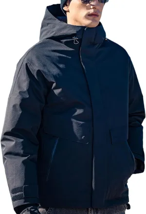 Duck Down Jacket For Men,Men Puffer Jacket For Cold Protection And Warmth,Hooded Mens Workwear Down Jacket