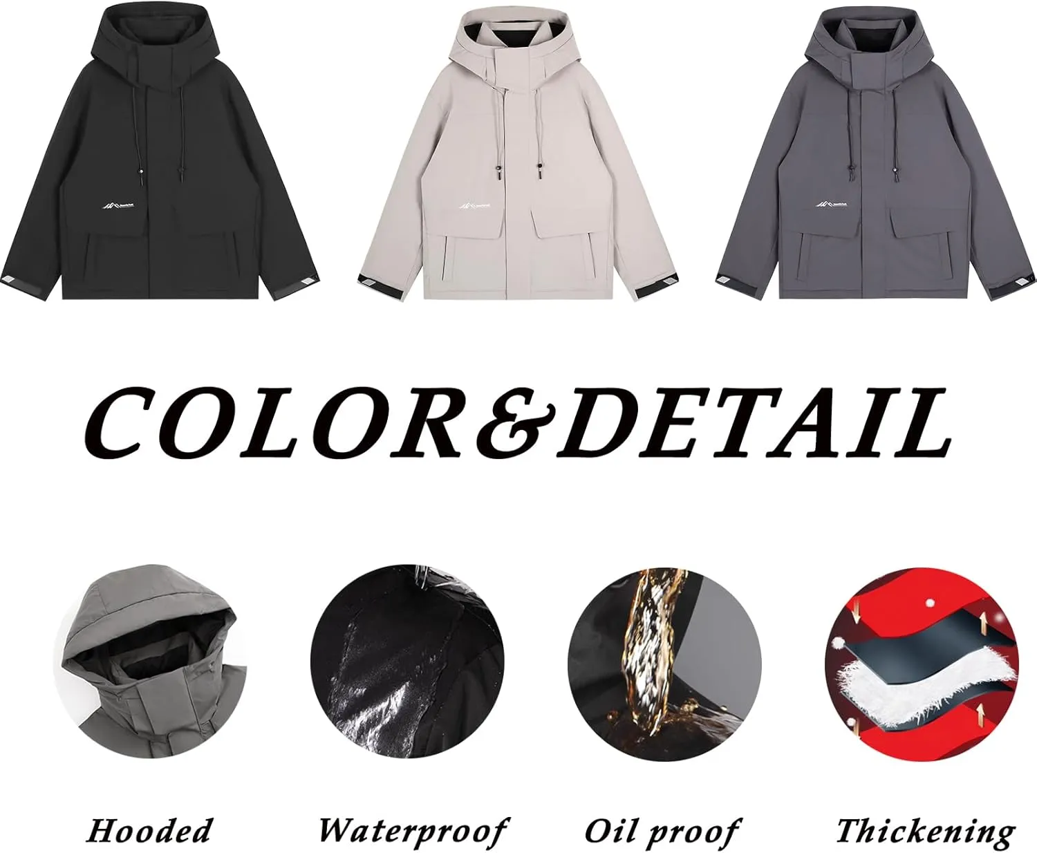 Duck Down Jacket For Men,Men Puffer Jacket For Cold Protection And Warmth,Hooded Mens Workwear Down Jacket