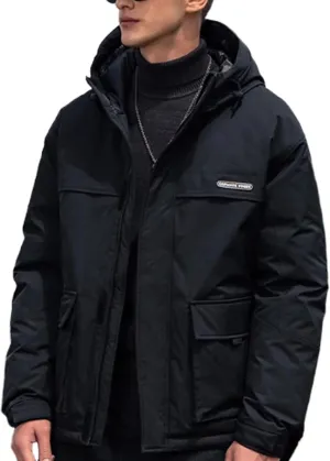 Duck Down Jacket For Men,Men Puffer Jacket For Cold Protection And Warmth,Hooded Mens Workwear Down Jacket