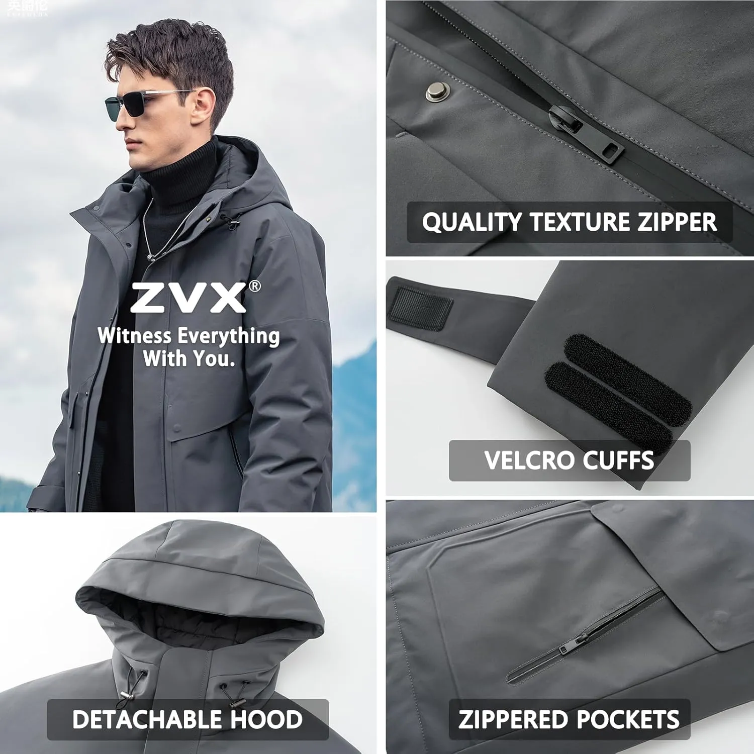 Duck Down Jacket For Men,Men Puffer Jacket For Cold Protection And Warmth,Hooded Mens Workwear Down Jacket