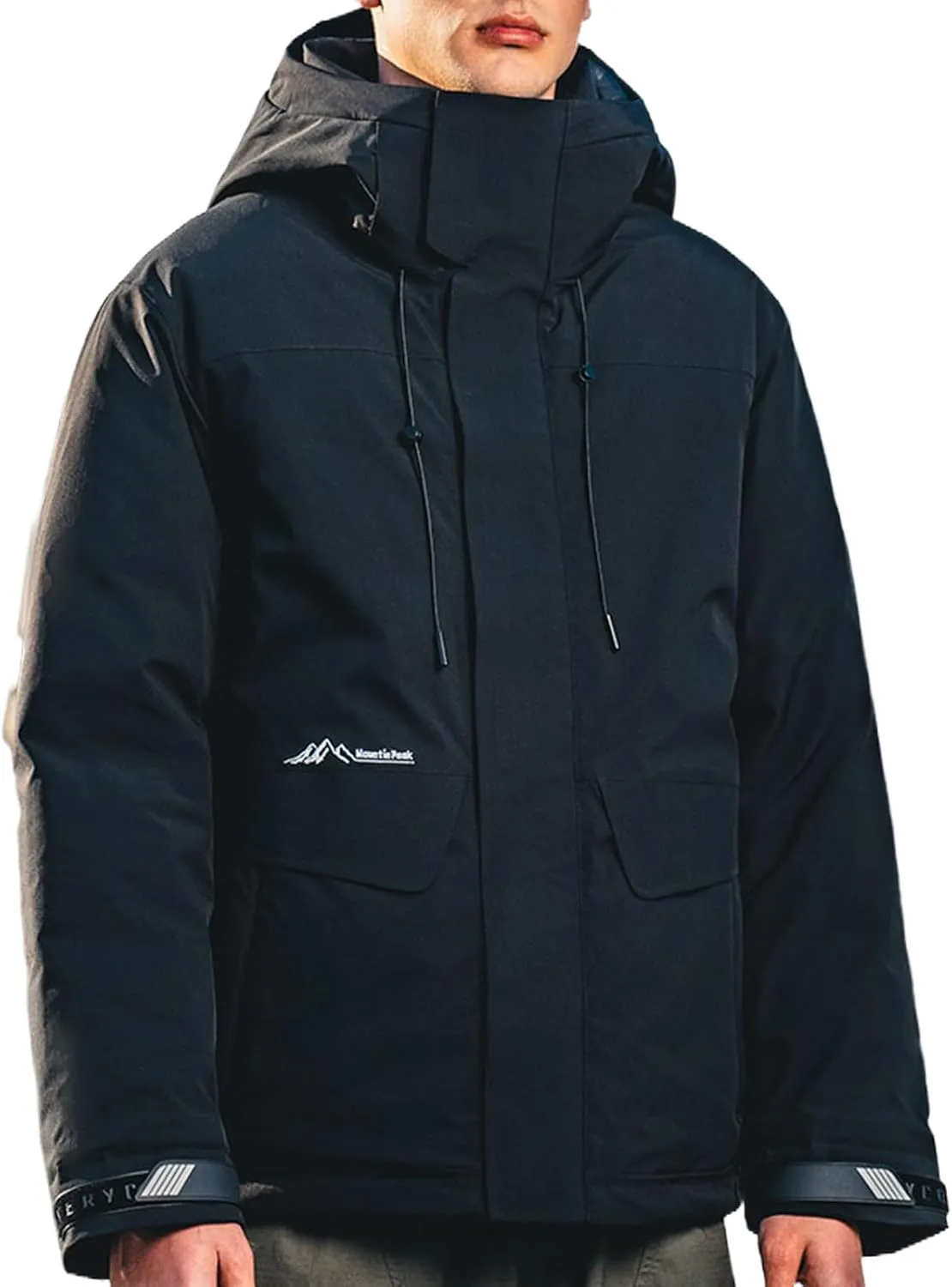 Duck Down Jacket For Men,Men Puffer Jacket For Cold Protection And Warmth,Hooded Mens Workwear Down Jacket