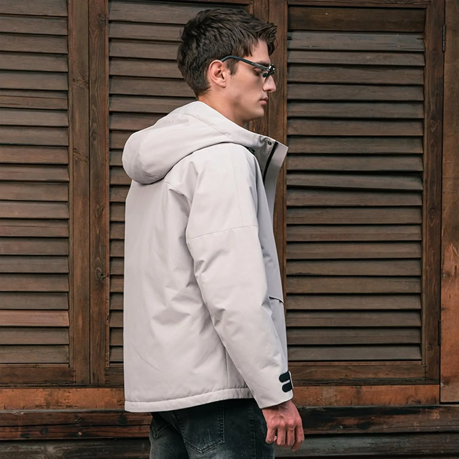 Duck Down Jacket For Men,Men Puffer Jacket For Cold Protection And Warmth,Hooded Mens Workwear Down Jacket