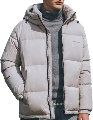 Duck Down Jackets For Men,Mens Puffer Jacket For Cold Protection And Warmth,Hooded Mens Winter Coat,90 White Duck Down