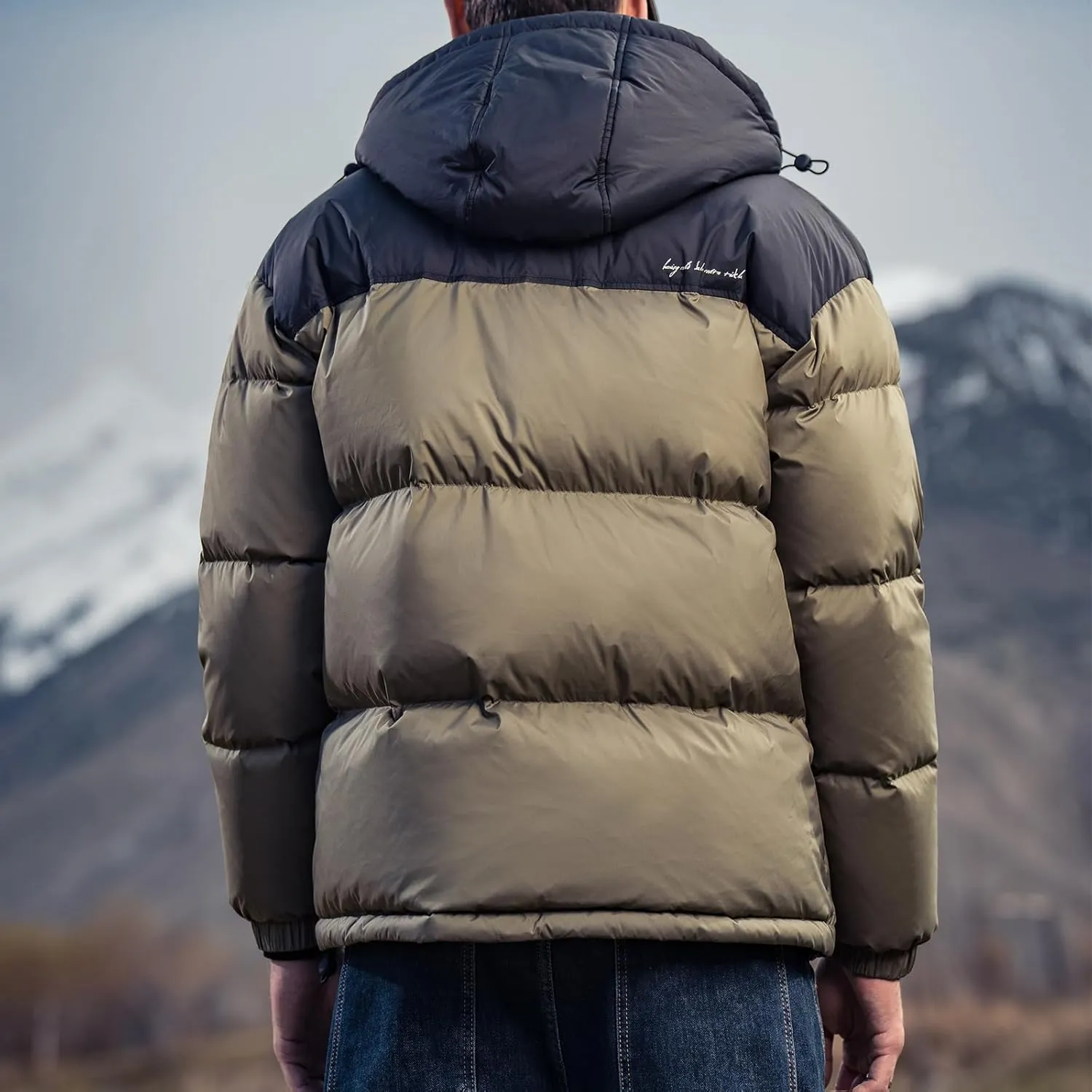 Duck Down Jackets For Men,Mens Puffer Jacket For Cold Protection And Warmth,Hooded Mens Winter Coat,90 White Duck Down