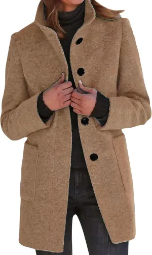 Fleece Jacket Women Plus Size Long Winter Coats Open Front Button down Shacket Single-Breasted Coatigan with Pockets