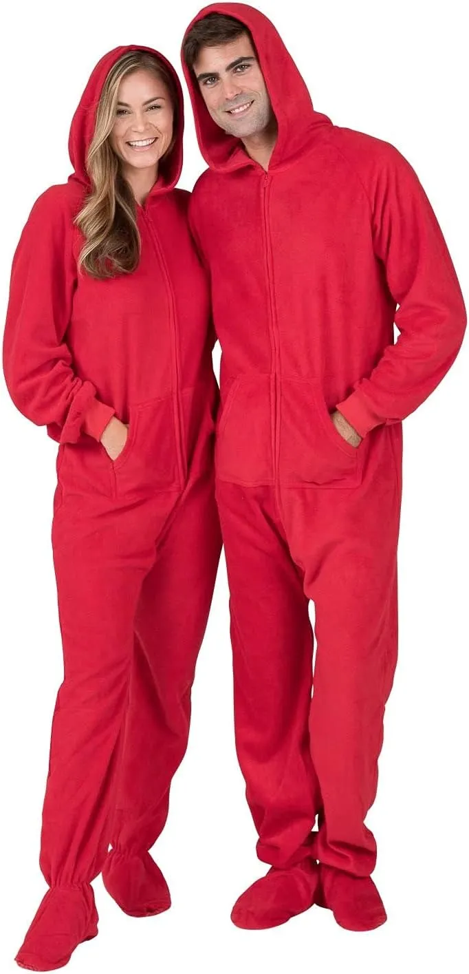 Footed Pajamas - Family Matching Hoodie One Pieces | One Piece Boys, Girls, Men, Women Pjs and Pets Sweaters | Unisex