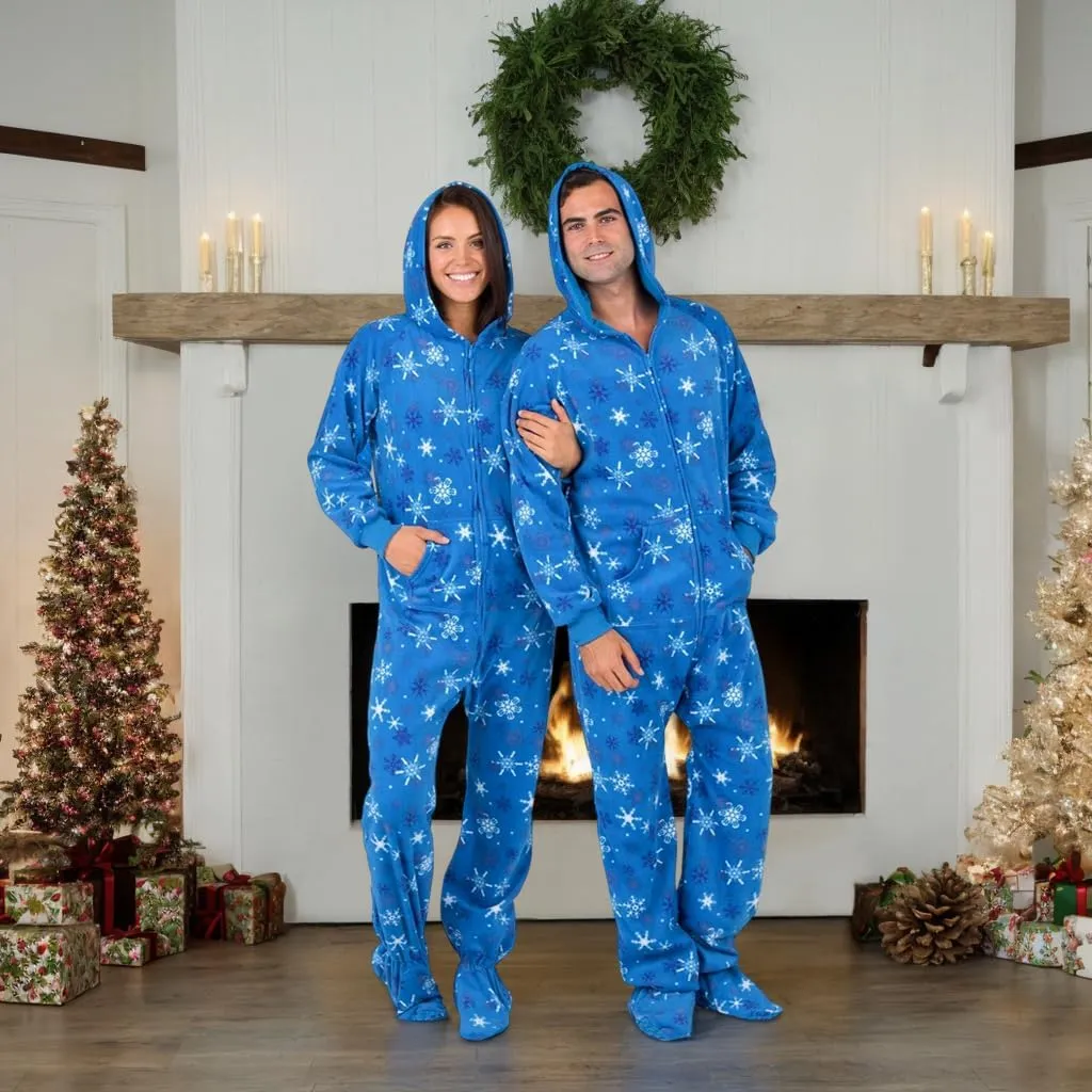 Footed Pajamas - Family Matching Hoodie One Pieces | One Piece Boys, Girls, Men, Women Pjs and Pets Sweaters | Unisex