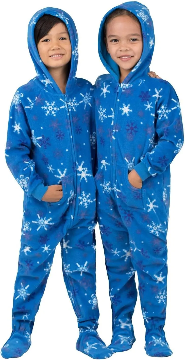 Footed Pajamas - Family Matching Hoodie One Pieces | One Piece Boys, Girls, Men, Women Pjs and Pets Sweaters | Unisex