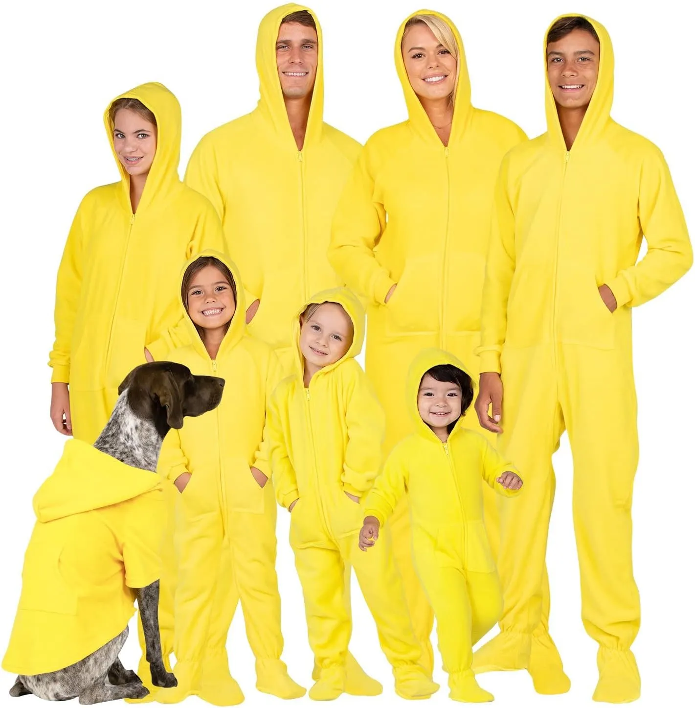 Footed Pajamas - Family Matching Hoodie One Pieces | One Piece Boys, Girls, Men, Women Pjs and Pets Sweaters | Unisex