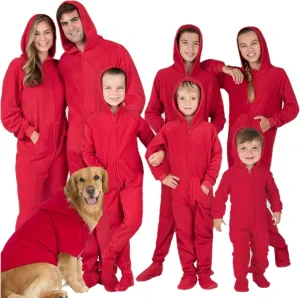 Footed Pajamas - Family Matching Hoodie One Pieces | One Piece Boys, Girls, Men, Women Pjs and Pets Sweaters | Unisex