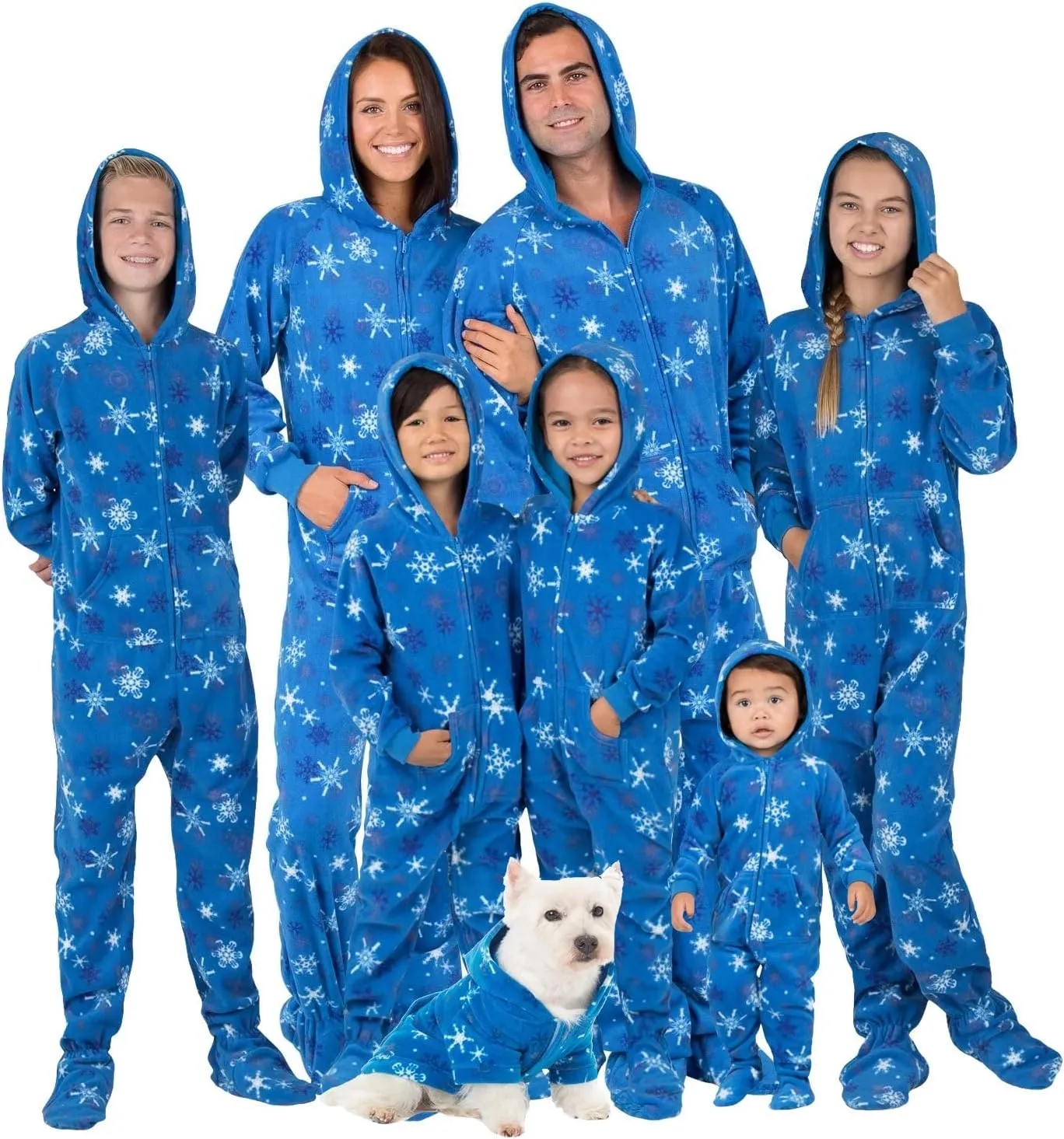Footed Pajamas - Family Matching Hoodie One Pieces | One Piece Boys, Girls, Men, Women Pjs and Pets Sweaters | Unisex