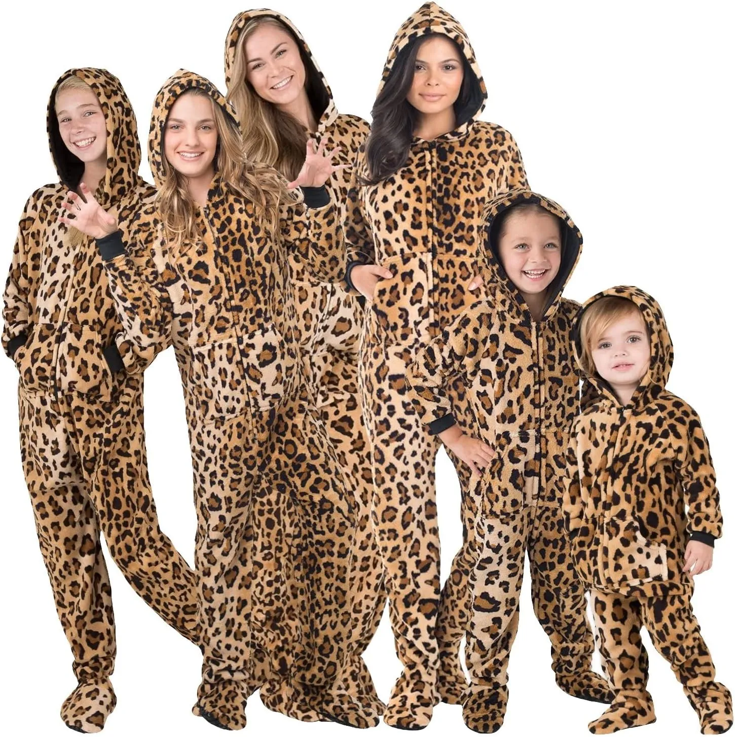 Footed Pajamas - Family Matching Hoodie Onesie | One Piece Boys, Girls, Men, Women Pjs and Pets Sweaters | Unisex