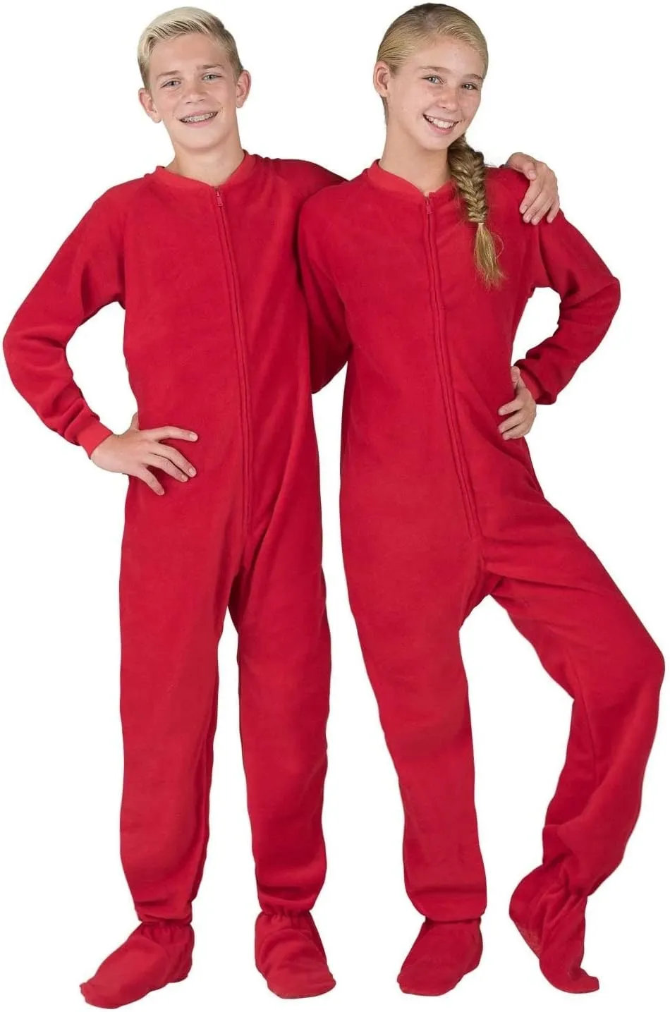 Footed Pajamas - Family Matching Onesie | One Piece Boys, Girls, Men, Women Pjs and Pets Sweaters | Unisex