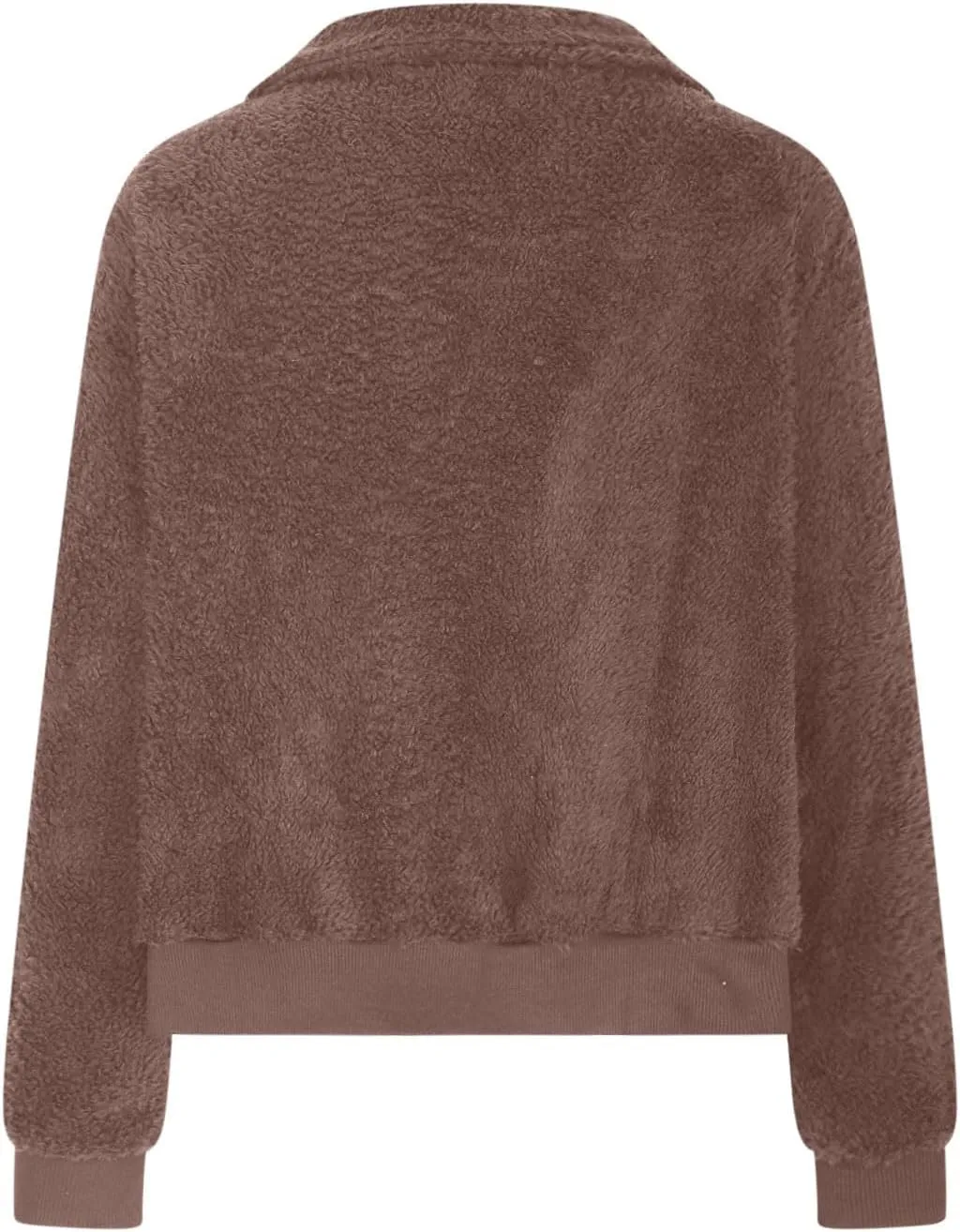 Fuzzy Fleece Crop Jacket For Women Casual Winter Warm Fluffy Teddy Coat Faux Fur Shearling Outwear Fashion 2024
