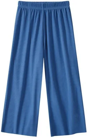 Girls Wide Leg Pants Lightweight Casual Elastic High Waist Straight Leg Loose Trousers Simple Solid Pants