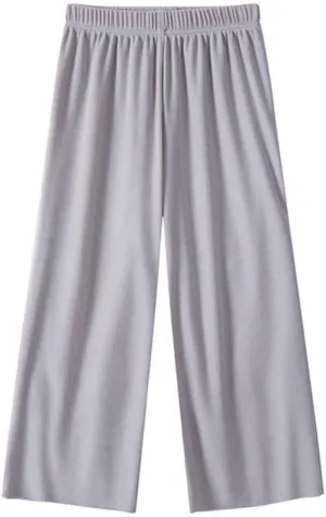 Girls Wide Leg Pants Lightweight Casual Elastic High Waist Straight Leg Loose Trousers Simple Solid Pants