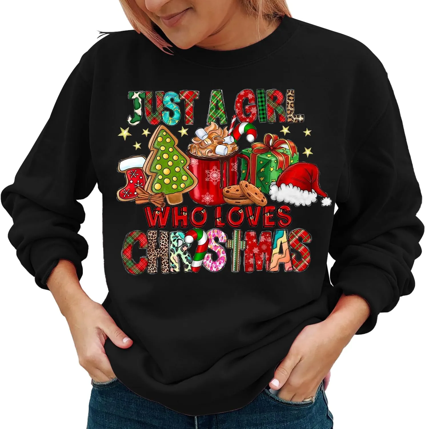 Gnome Christmas Shirt Women Gnome Merry Christmas Sweatshirt Xmas Holiday Tops